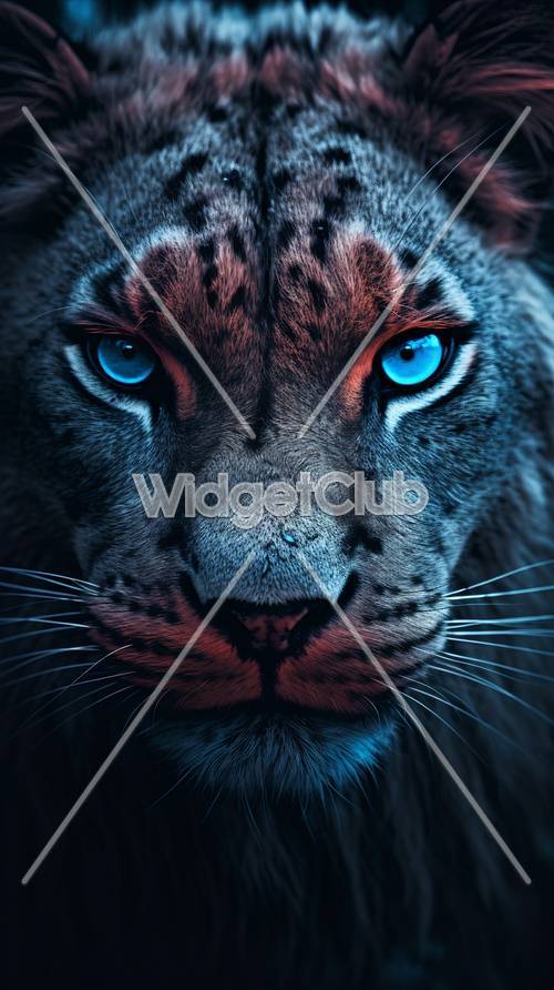 Blue-Eyed Tiger Close-Up