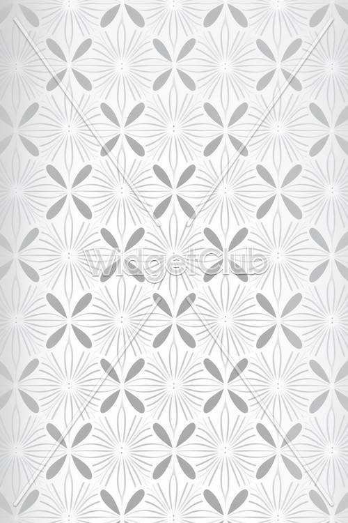 Grey Floral Pattern Background