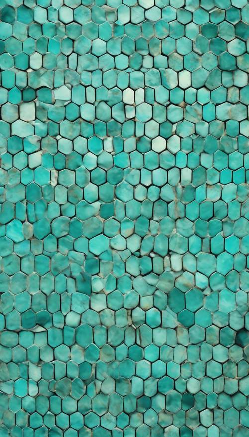 Un motif inspiré des carreaux de mosaïque turquoise.