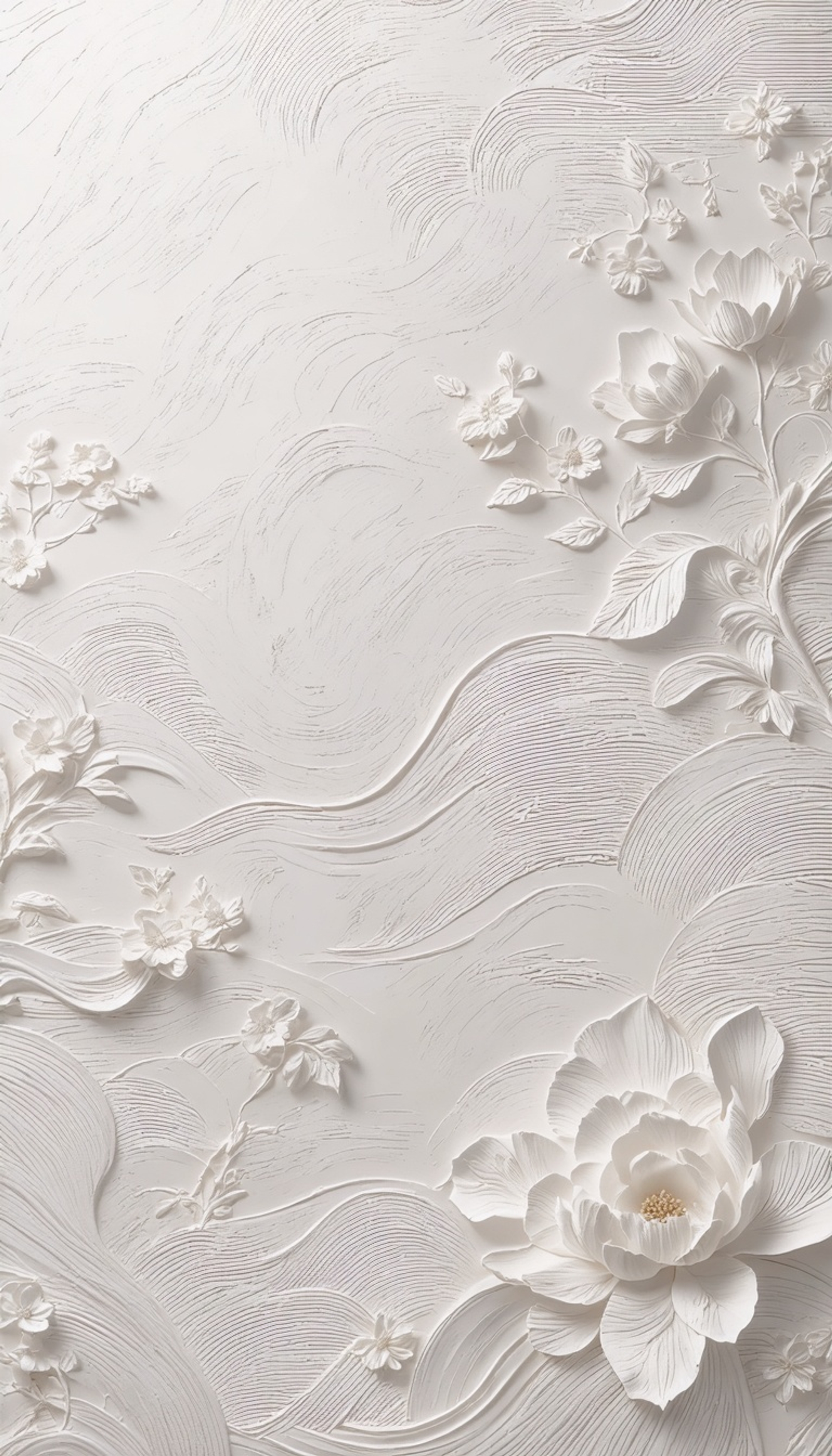 Elegant White Floral Design for Your Room Wallpaper[e6211c9ca8654dc0bac3]