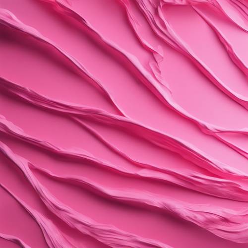 用极简的芭比粉色调色板完成的抽象画。