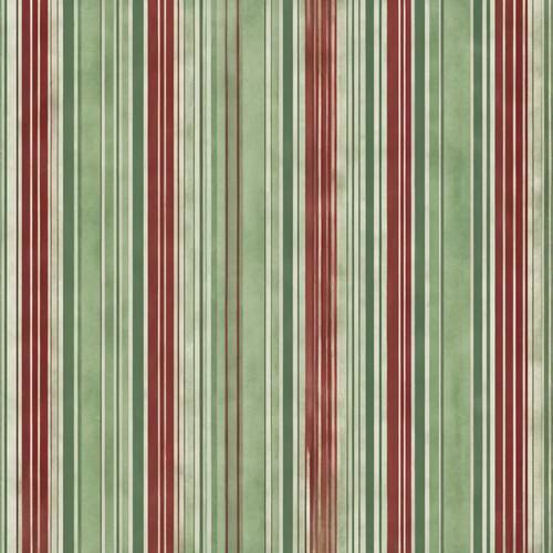 A unique, seamless pattern of subtle green and bold red stripes.