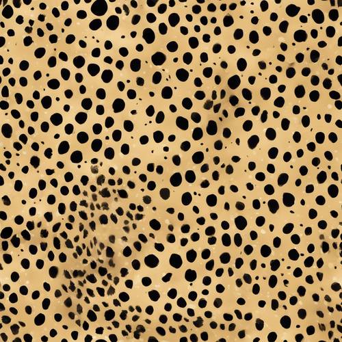 A seamless pattern showcasing the beauty of the irregular black spots on a cheetah's warm, golden coat.