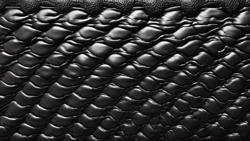 Black leather with a unique reptilian pattern".
