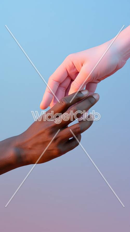 Duas mãos se tocando em união: uma imagem simples e bonita para todos
