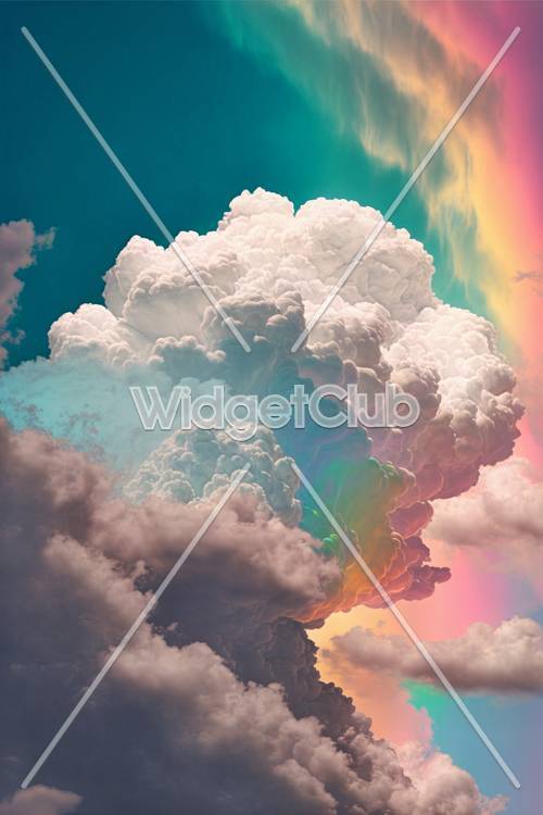 Farbenfrohe Wolkenexplosion am Himmel