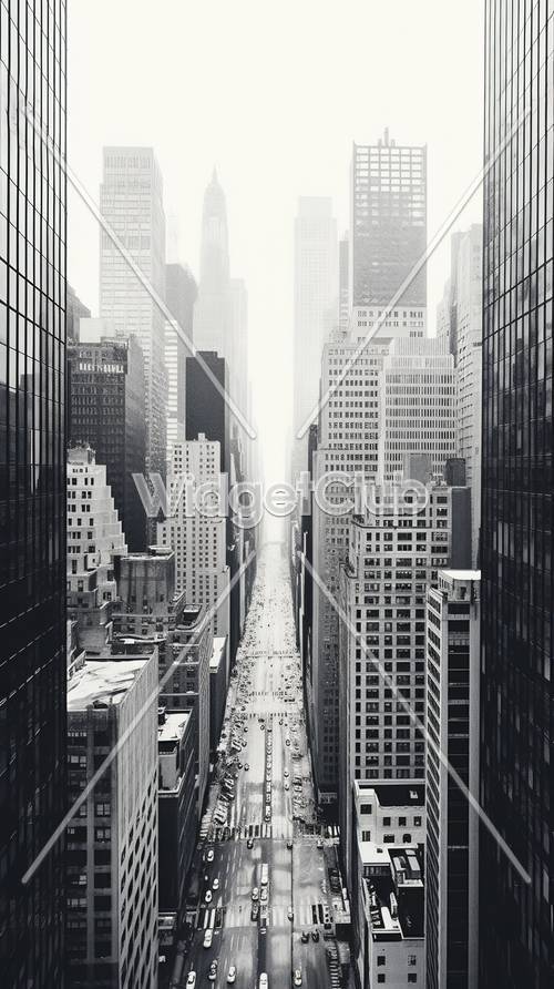 Mglista panorama miasta