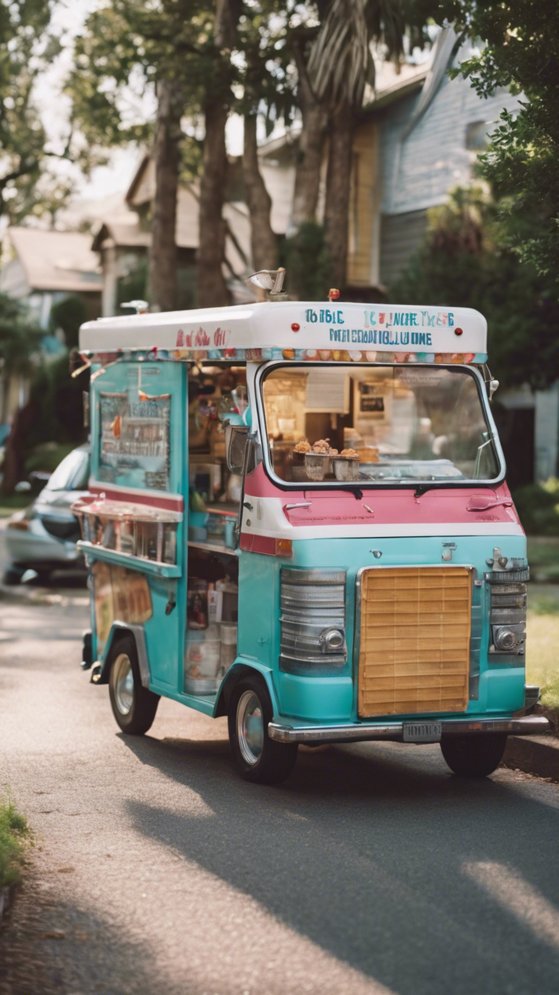 Ice cream trucks filling neighborhoods with their nostalgic tunes, a sure sign of the beginning of a delightful June.壁紙[804049e077054979968b]