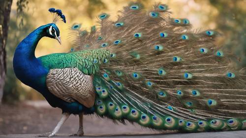 Um magnífico reflexo de pavão