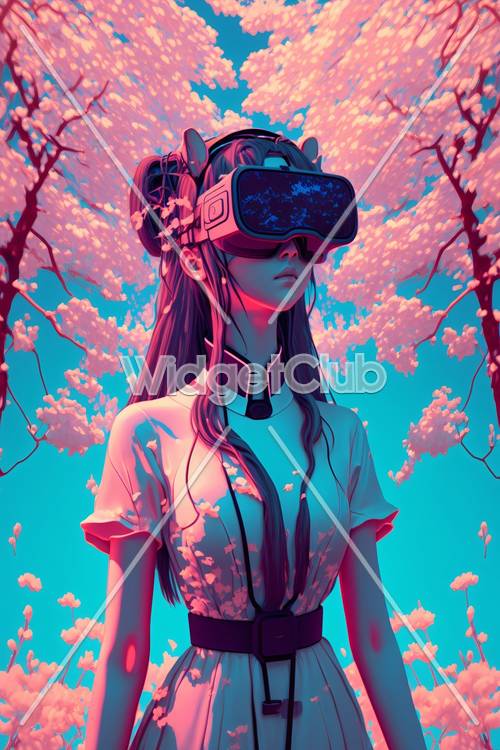 Cherry Blossom VR Adventure Tapet [076564620e154697b312]