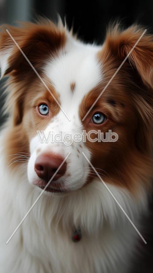 Çarpıcı Mavi Gözlü Köpek Portresi