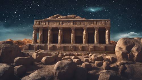 An ancient civilization navigating using the night sky.