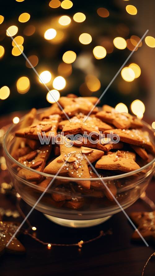 Biscotti natalizi e luci calde