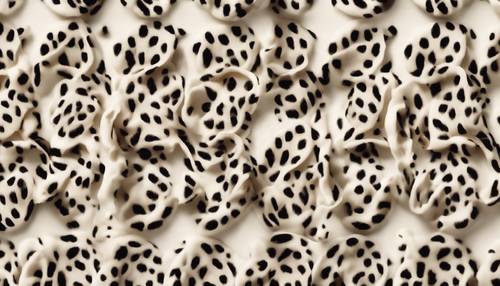 Eternally repeated pattern, showing cream leopard rosettes in a stylish manner.