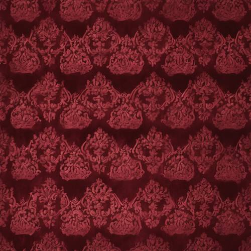 An opulent dark damask pattern on rich crimson velvet in a gentleman's parlor. Tapeta [02d0111915f8449e930e]