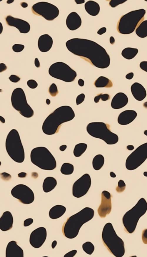 A steady pattern of leopard spots in velvety cream tones.