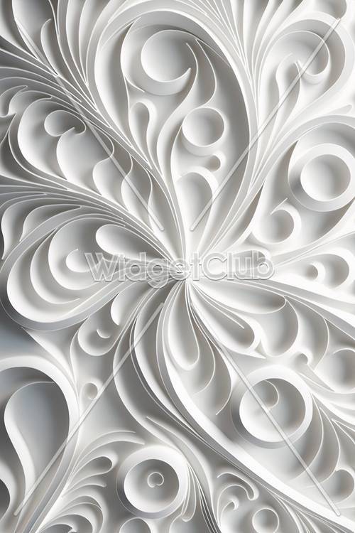 Elegante weiße Wirbel-Designs