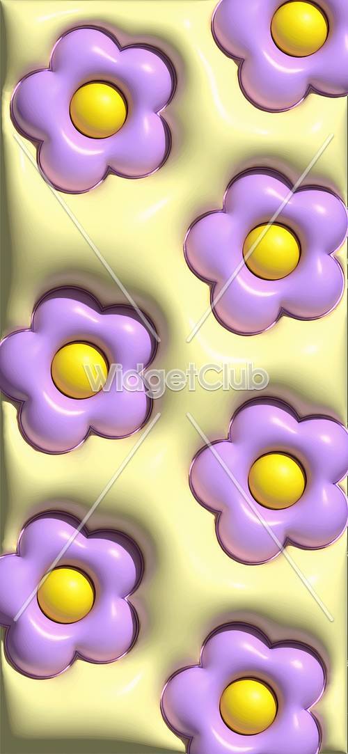 Sunny Purple Flowers Design