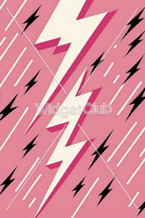 Patrón de rayos eléctricos rosados