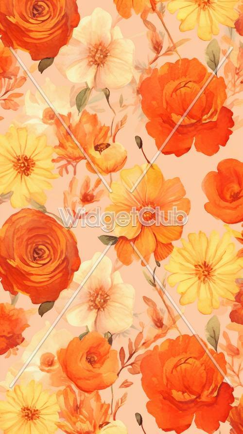 Colorful Summer Flowers Pattern