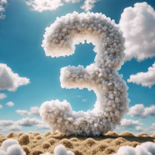 A three-dimensional number '3333' made of fluffy white clouds in a bright azure sky. Ფონი [63d7f18c0fe742c08dc9]