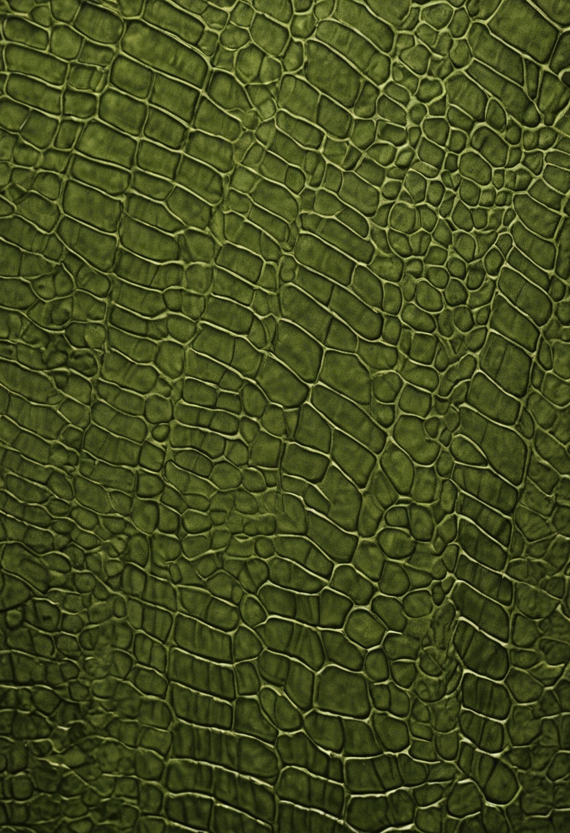 A matured crocodile skin print in deep olive green. טפט[a90e26c9b7d0413c8f60]