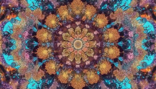 A fantasy universe full of fractal flowers and geometries in kaleidoscopic colors. ផ្ទាំង​រូបភាព [12d1d77f152d4257bae7]