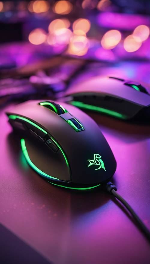 Patrón del mouse Razer Basilisk Ultimate en un entorno etéreo con poca luz.