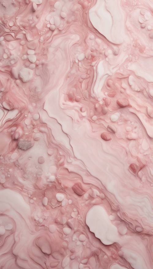 Un mar de mármol rosa pastel con ligeras olas y ondulaciones.