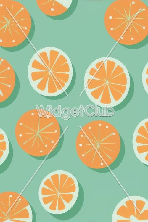 Bright and Cheerful Orange Slices Pattern壁紙[5f716d24ff3842e9b594]