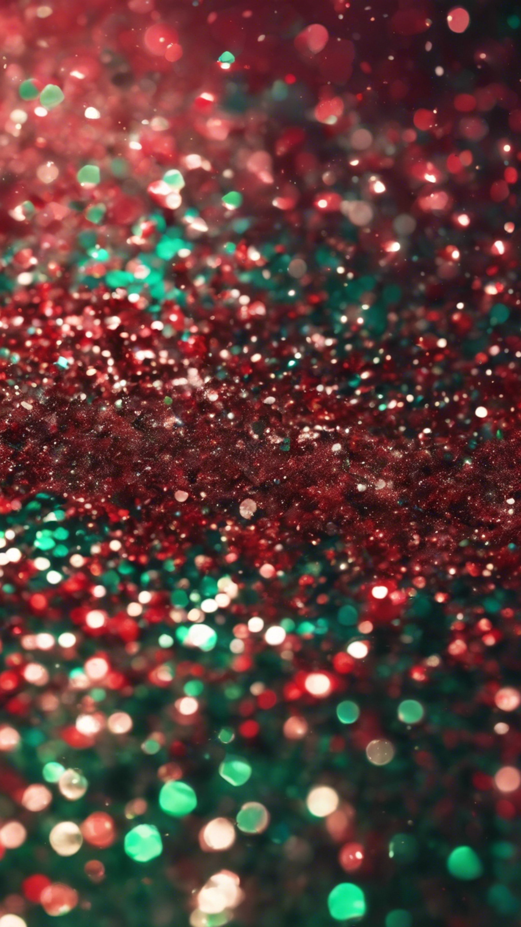 A mix of large and small particles of red and green glitter Kertas dinding[305fad2da0d041f9bf26]