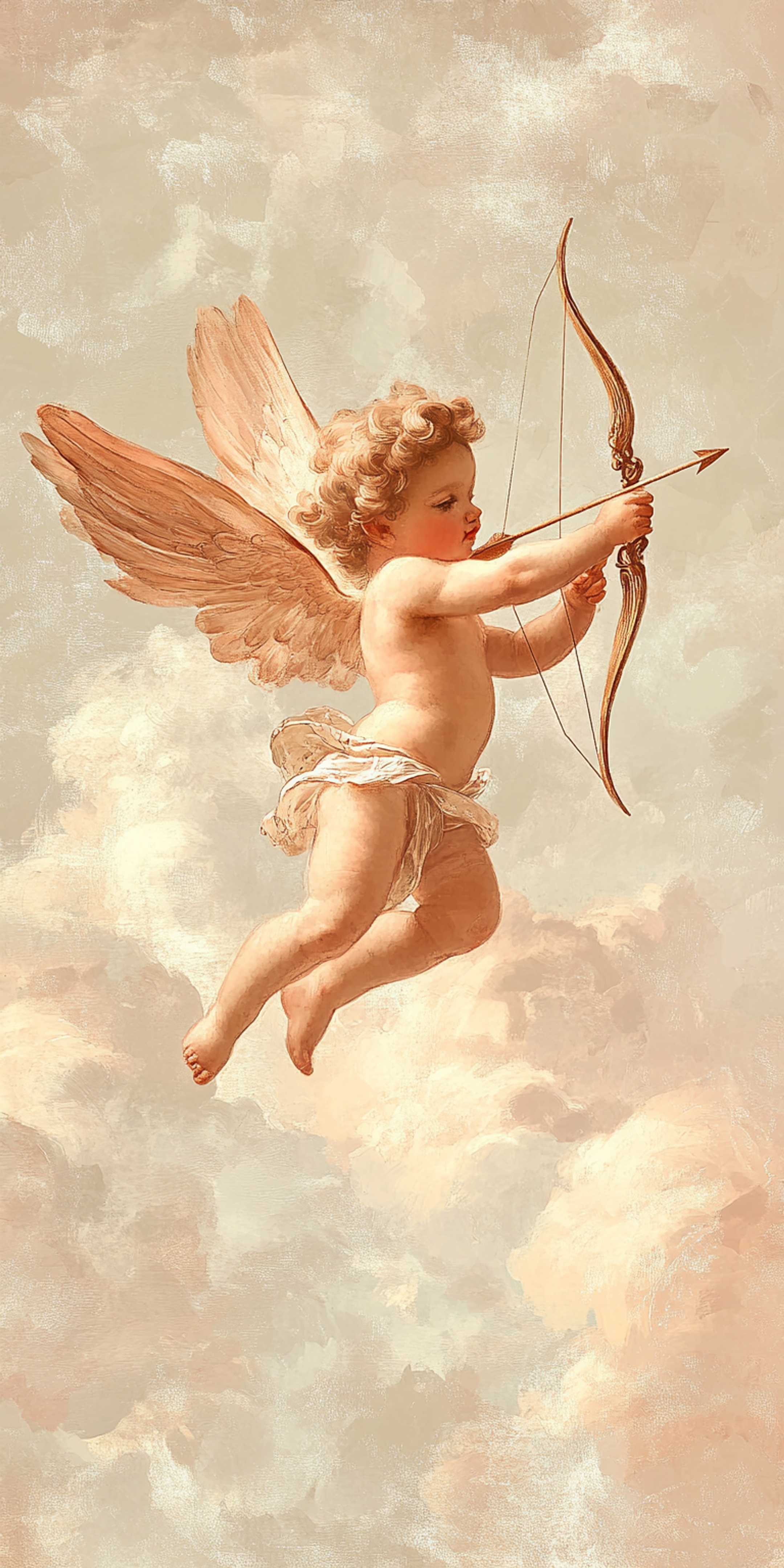 Cherubic Angel in the Clouds Background ورق الجدران[27f706a965ff4027b884]