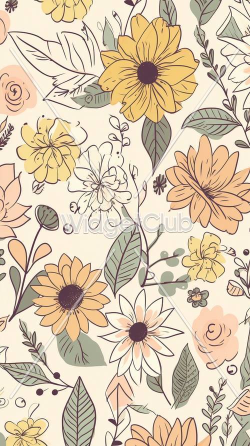 Colorful Flowers in a Delightful Pattern