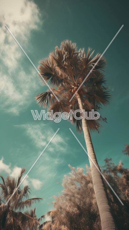 Sunny Sky and Tall Palm Tree
