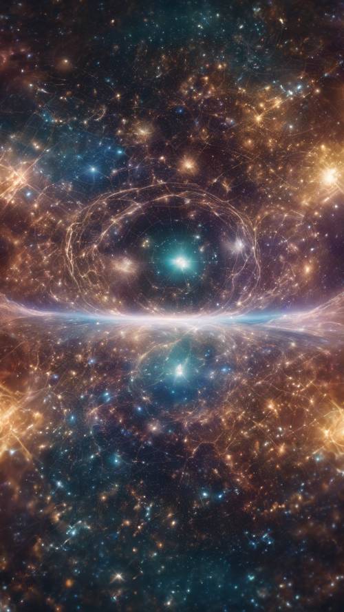 Một bức tranh toàn cảnh thiên hà rạng rỡ thể hiện câu hỏi hóc búa toán học về các vũ trụ song song vô tận.