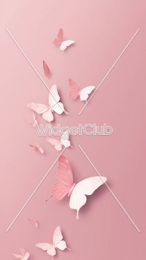 Pink Butterflies Dance Papel de parede[0b88280581d74f60b4cd]