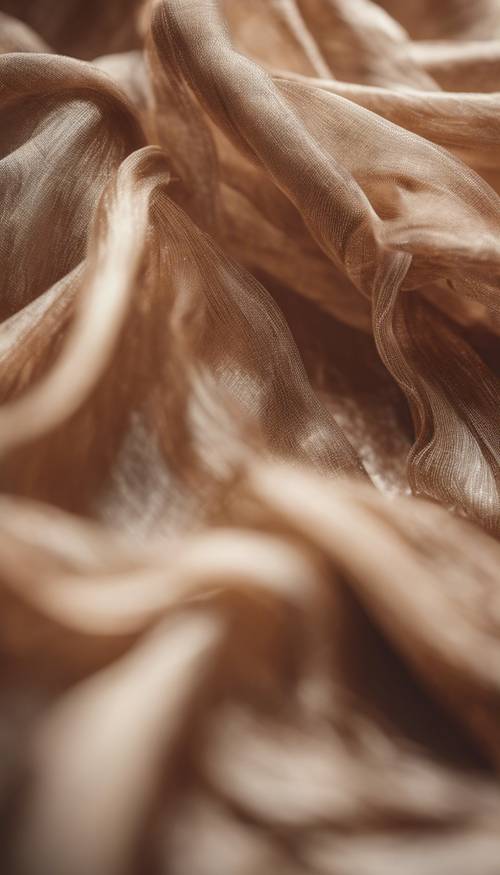 優雅的棕褐色絲線編織成精緻的面料。