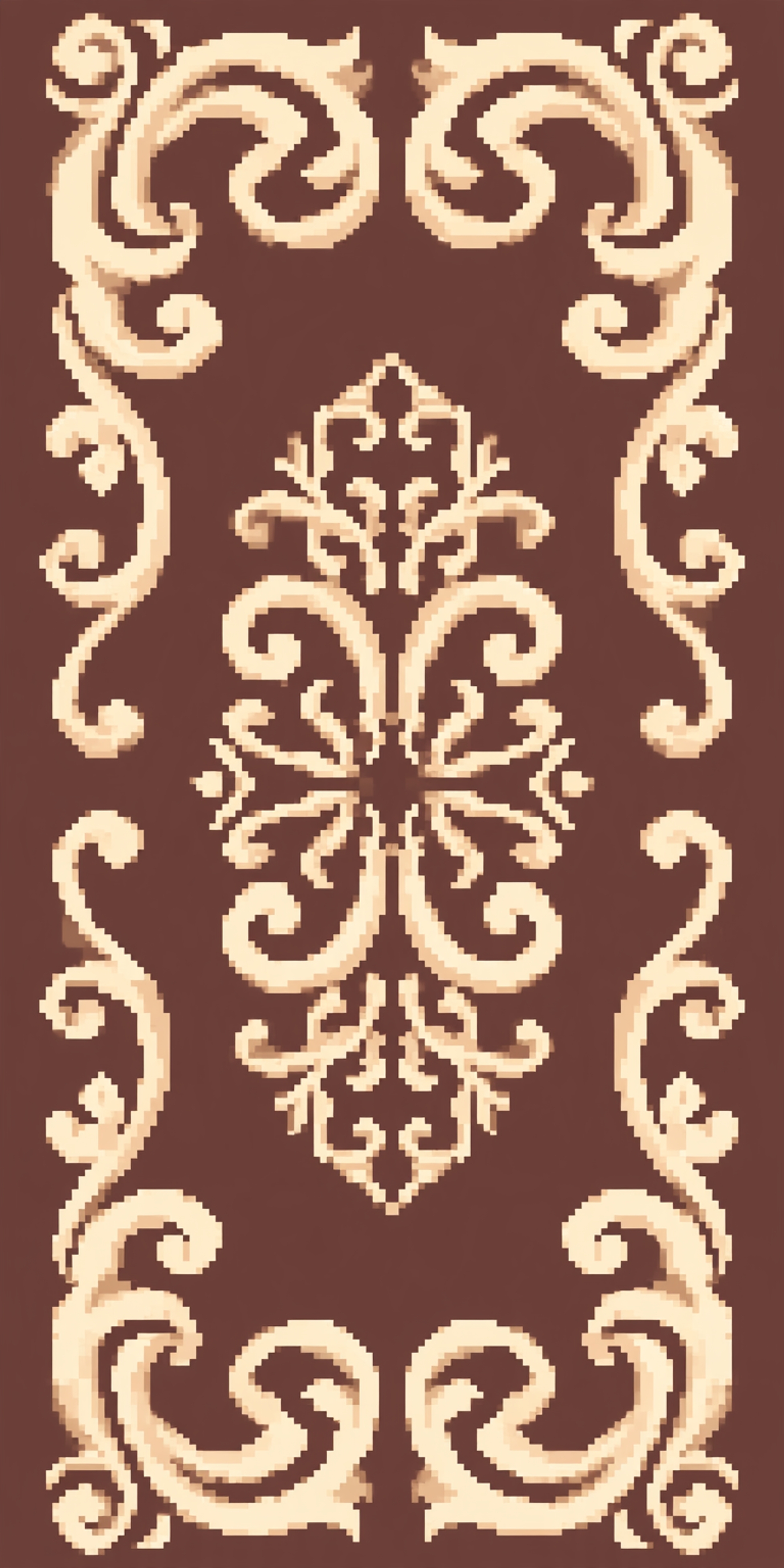 Brown and Cream Pixel Art Vintage Pattern Tapeta na zeď[d0d37da8c5804f6db2fc]