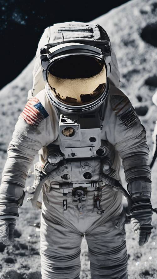 Ein Astronaut muss mit der extremen Kälte auf der dunklen Seite des Mondes klarkommen.