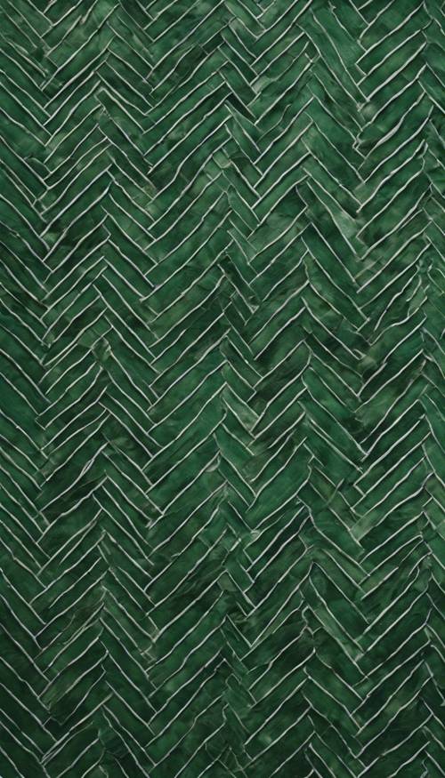 Dark green herringbone pattern, soft textures with detailed weaves.