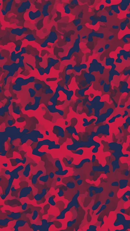 Camouflage in a mixture of crimson red and navy blue. Tapeta [d87c065f09964df786d3]