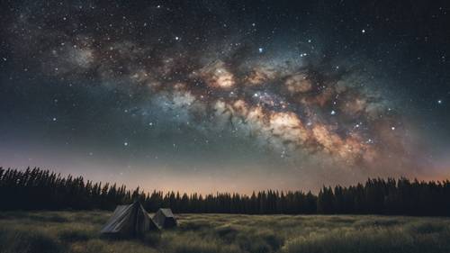 September starry night with a clear view of the Milky Way