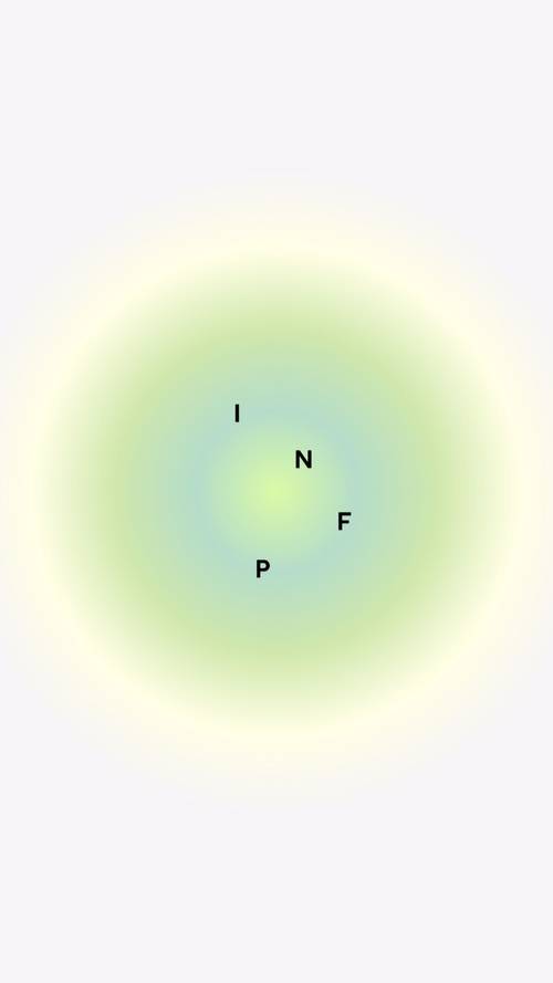 帶有字母 INFP 的軟漸變