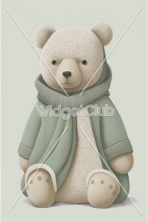 Süßer Teddybär mit Schal