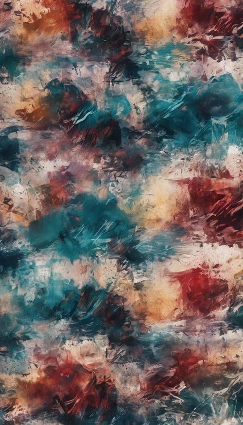 Vivid large-scale brushstrokes formed into a seamless and grungy pattern.