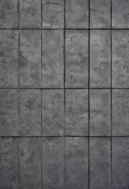 Mur de ciment de couleur gris foncé, de construction récente.