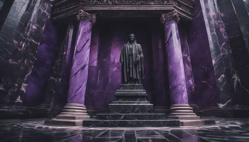 An enormous black marble monument with subtle hues of purple. Tapet [29a47cc00a194fa19fe3]