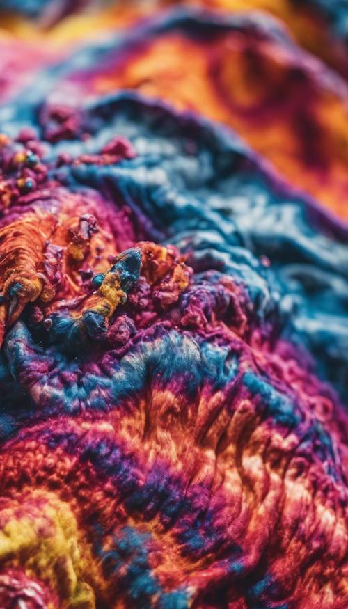An eruption of color as liquid dye touches fabric in the tie-dye process. Divar kağızı [545c181b170f4e23a99f]