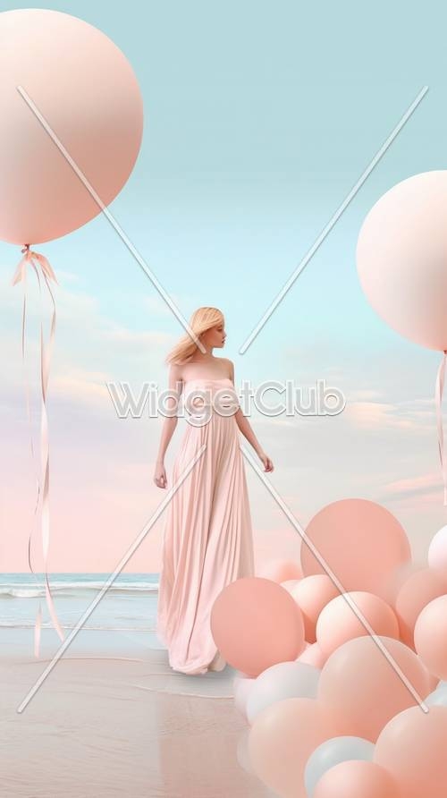 Dreamy Sky and Balloons Papel de parede[374833278afd46fc963f]