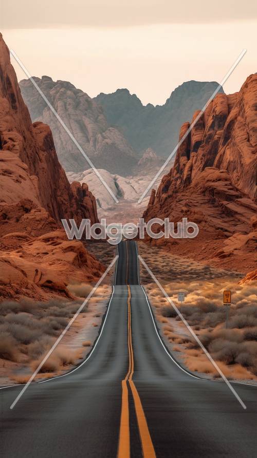 Viagem pela estrada no deserto pelas montanhas rochosas